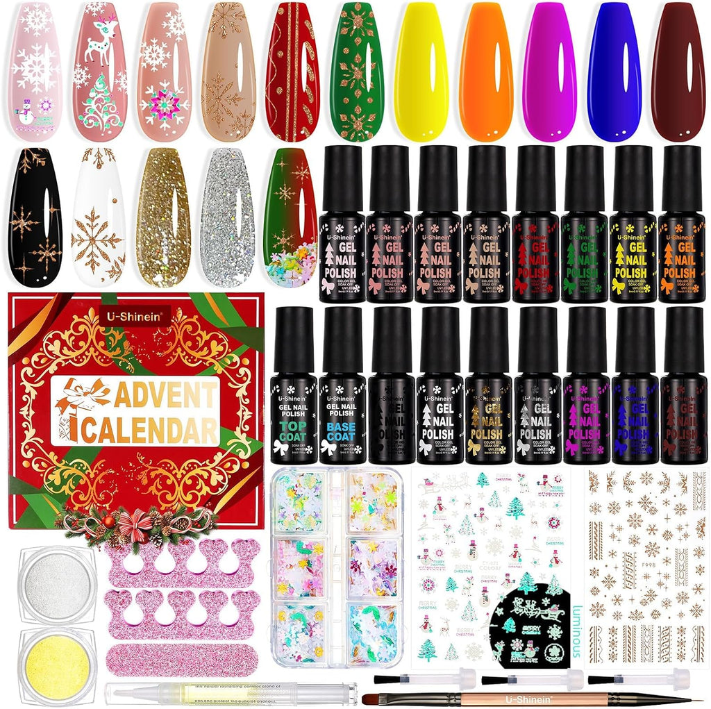 U-Shinein Nail Polish Advent Calendar 2025 24Pcs – kalendarz adwentowy