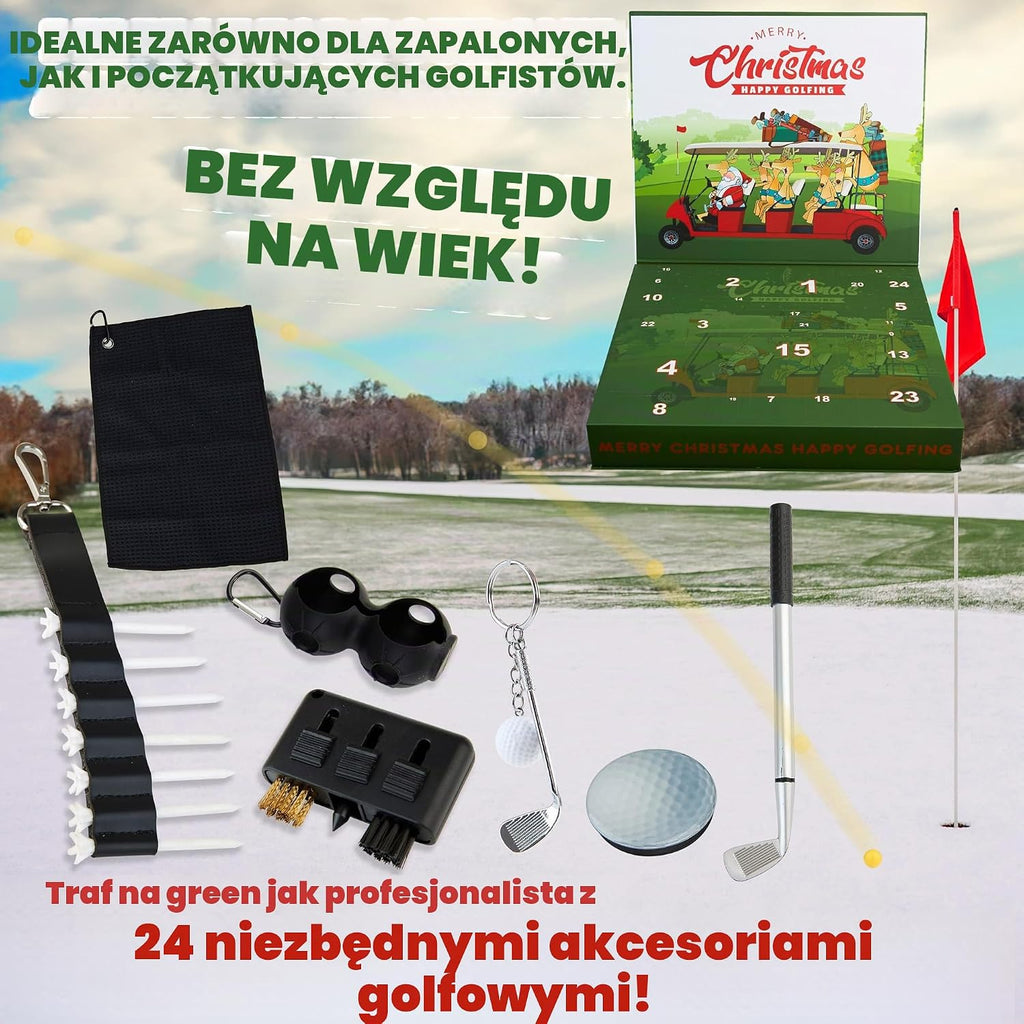 KreativeKraft Kalendarz adwentowy golfowy – 24 prezenty dla golfisty