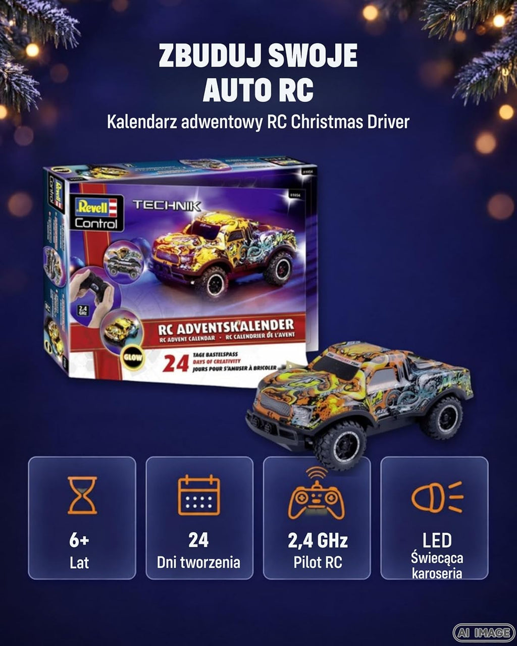Revell Kalendarz adwentowy RC Christmas Driver – auto na pilota