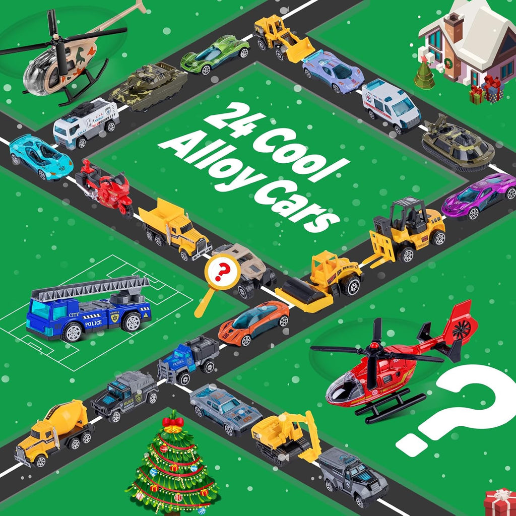 Quanquer Alloy Cars Advent kalendarz 2025 dla dzieci