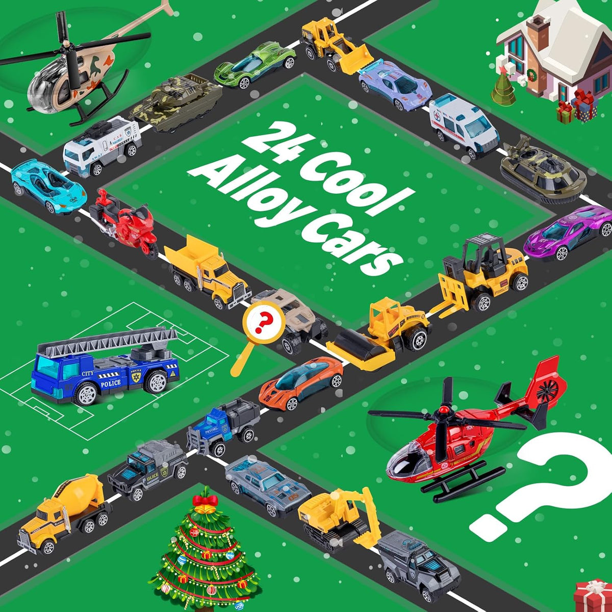 Quanquer Alloy Cars Advent kalendarz 2025 dla dzieci