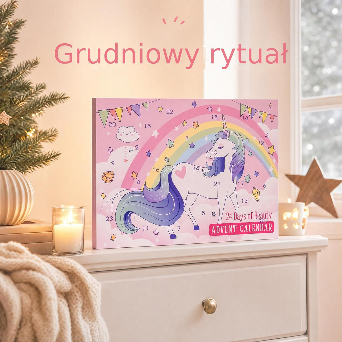 Accentra Kalendarz adwentowy Beauty Unicorn dla dzieci