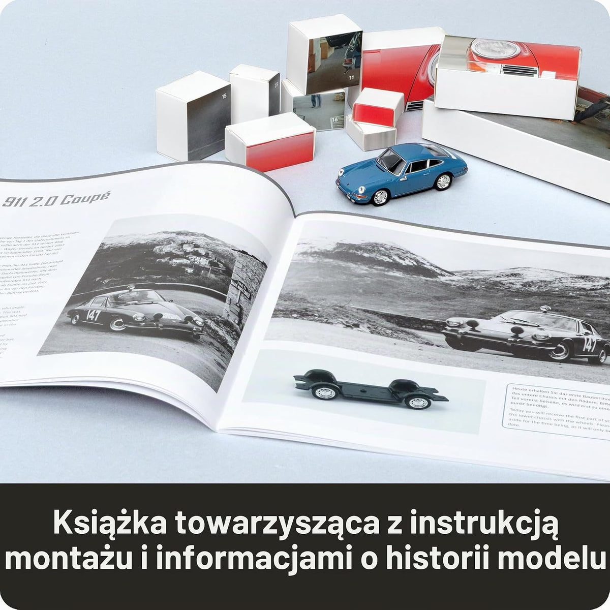 FRANZIS 67664 – Porsche 911 Adventskalender Emailleblau – kalendarz