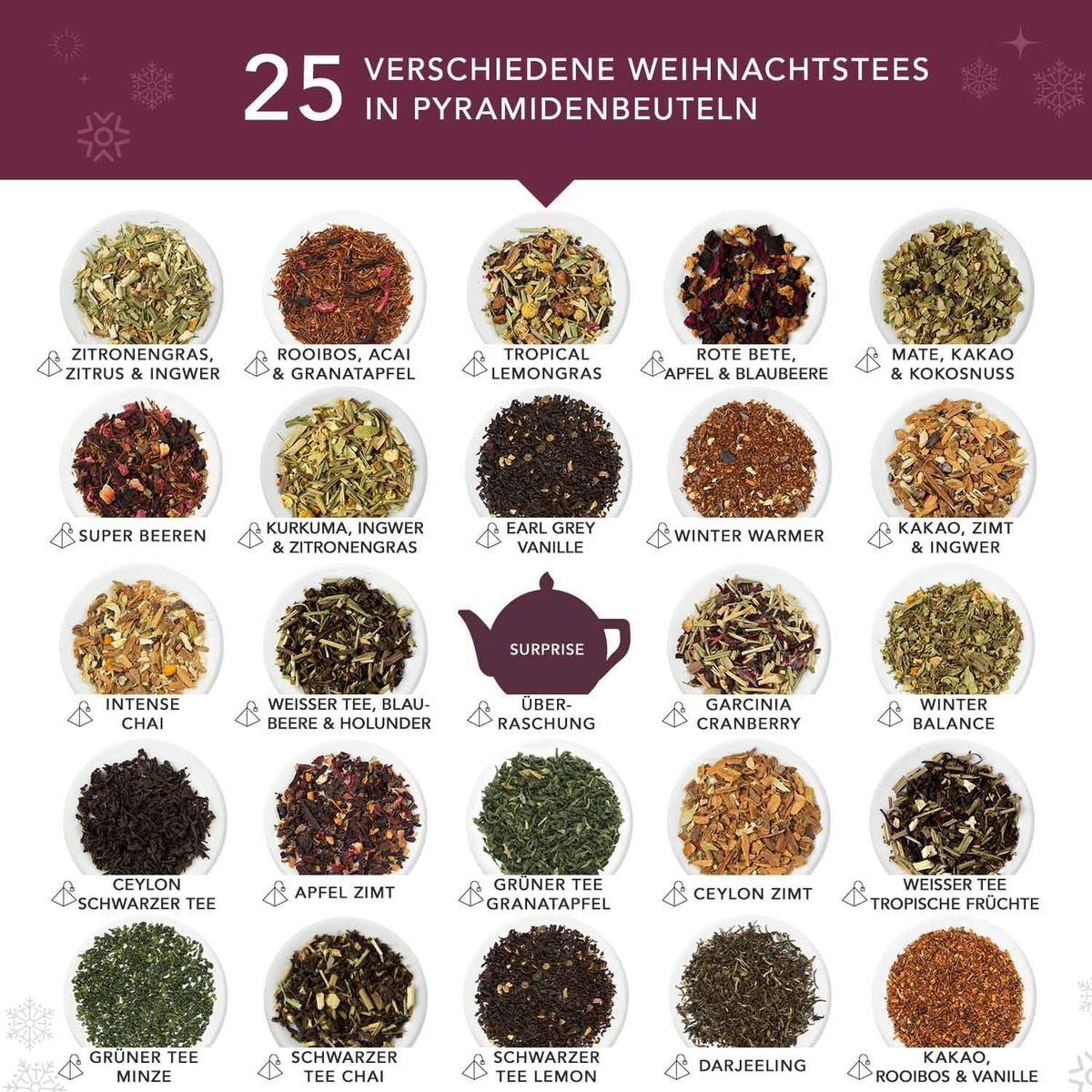 English Tea Shop Grehge EA kalendarz adwentowy 2023 "Mosaic White"