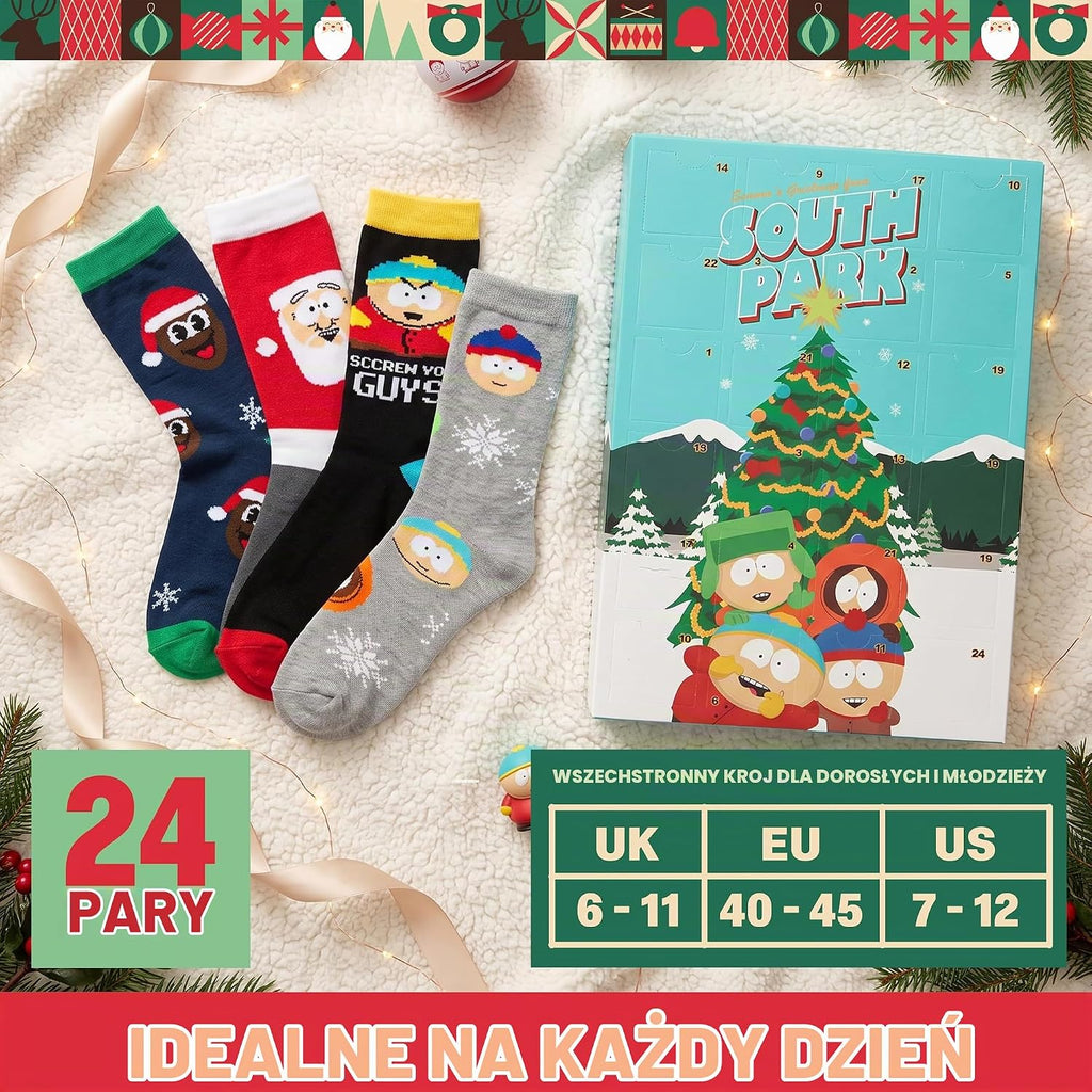 Get Trend Get Trend South Park Skarpety Kalendarz adwentowy 2026 dla mężczyzn i