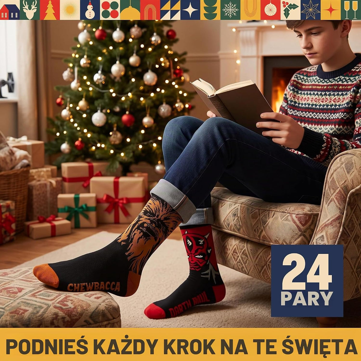 Get Trend Get Trend Star Wars Skarpety Kalendarz adwentowy 2026 dla mężczyzn