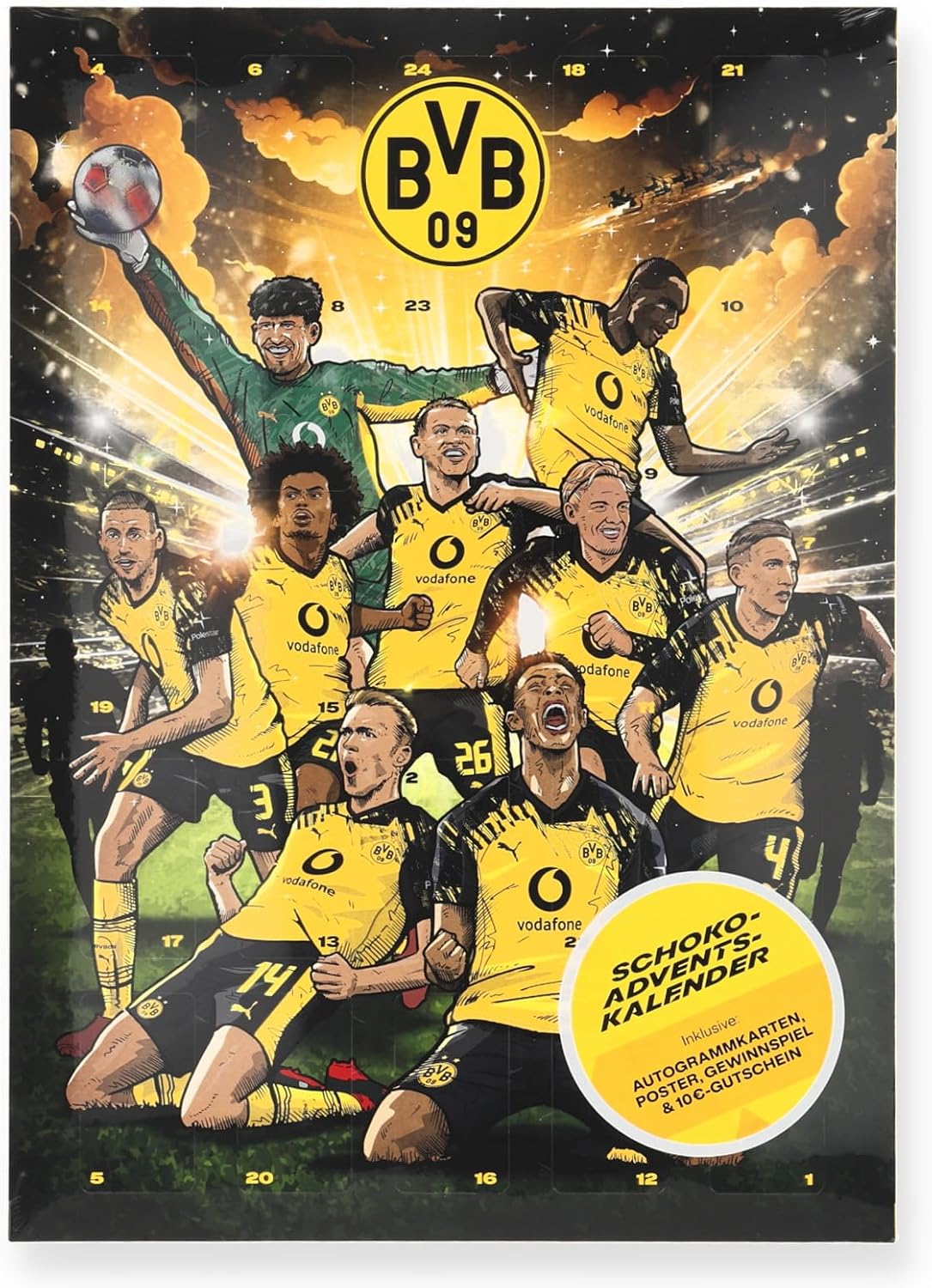 Borussia Dortmund BVB Comic Kalendarz adwentowy – plakat i autografy