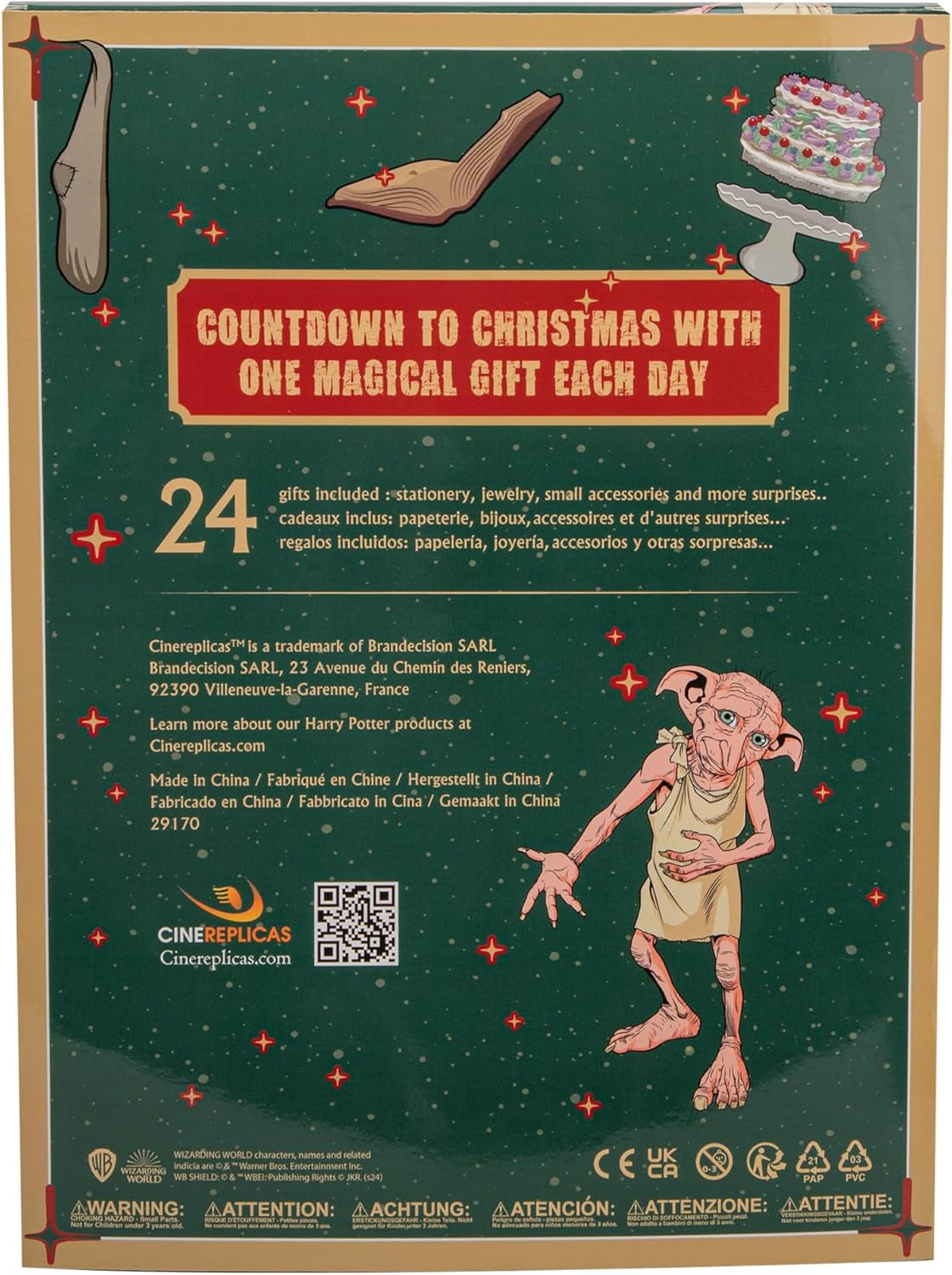 Cinereplicas Cinereplicas Harry Potter - Kalendarz adwentowy Dobby 2024 - Oficjalna licencja