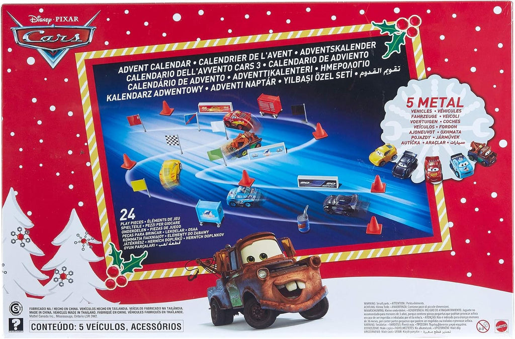 Mattel Disney Cars GBV45 Disney Pixar Cars kalendarz adwentowy wielokolorowy