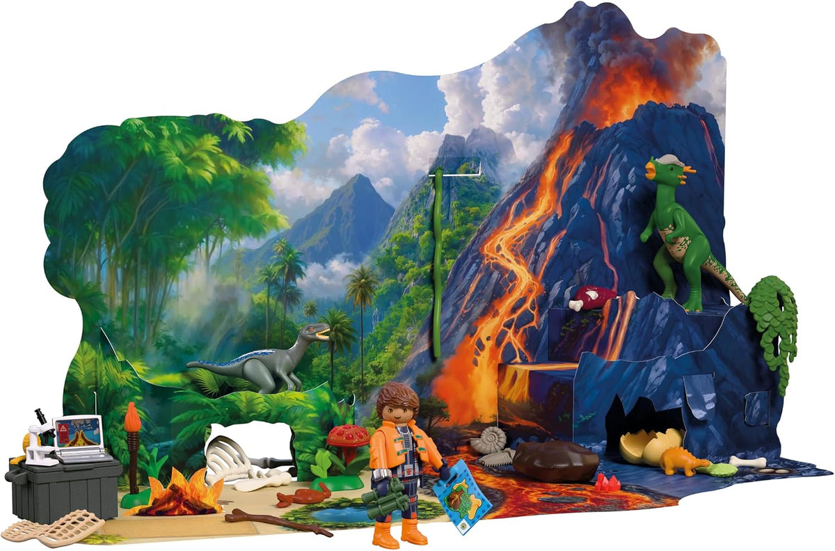 PLAYMOBIL PLAYMOBIL | Dinos | Kalendarz adwentowy: Wyprawa dinozaurów | 24-dniowa przygoda z badacze