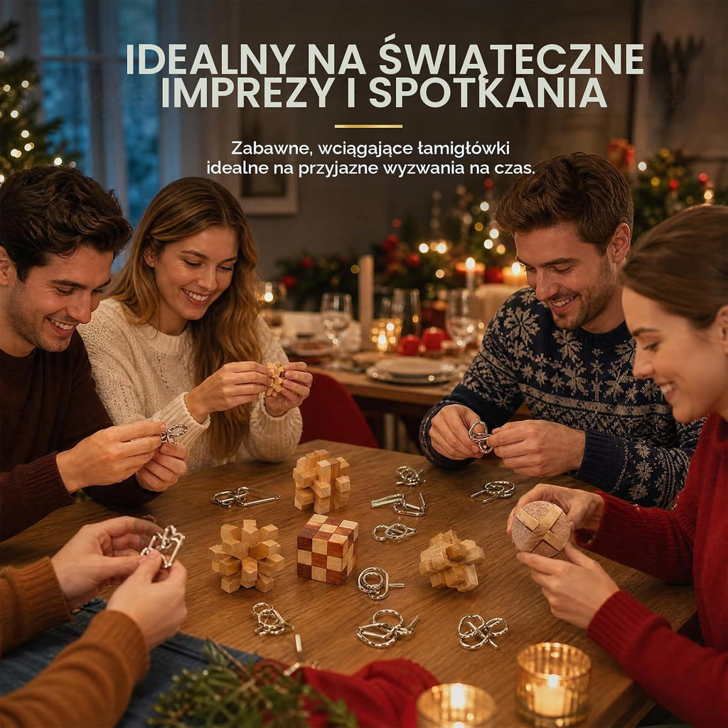 AIQII Kalendarz Adwentowy 2027 Puzzle Gry dla Dzieci i Dorosłych 24 Dni