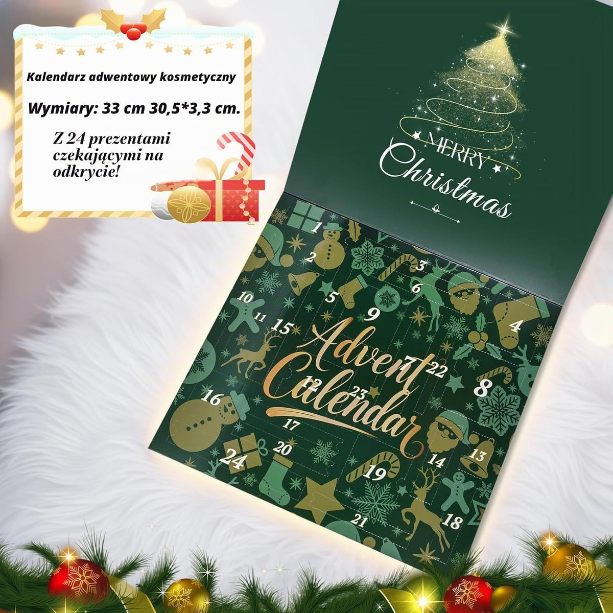 Prreal Kalendarz adwentowy Beauty – 24 kosmetyki do makijażu