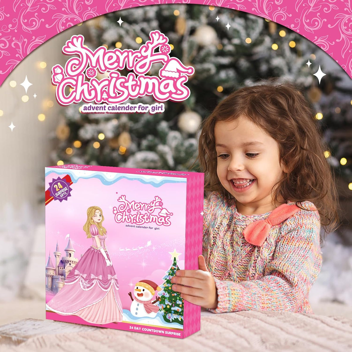 Princess Advent Calendar 24 Day Countdown Toy with Dress Up Clothes
