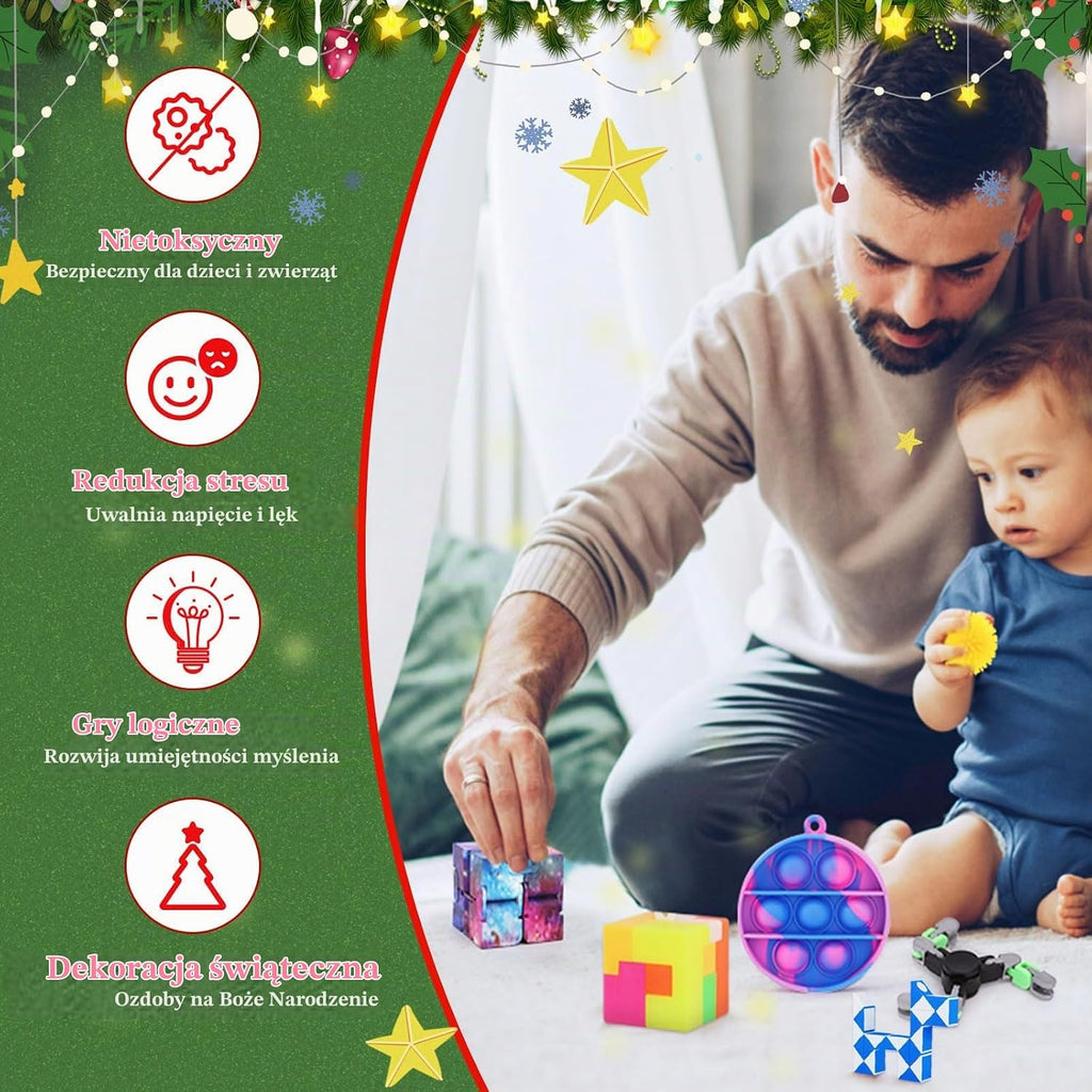 Grarain Fidget kalendarz adwentowy dla dzieci – 24 szt.