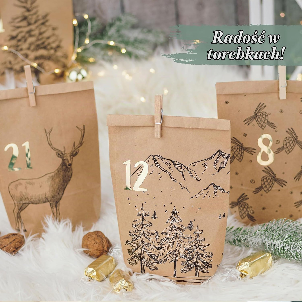 Papierdrachen DIY kalendarz adwentowy do wypełnienia