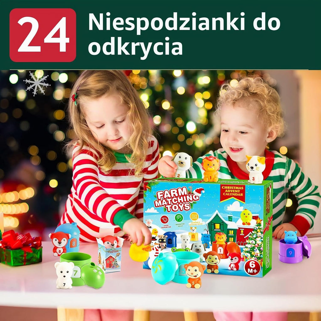 HappyGoLucky Kalendarz adwentowy Farma – 24 niespodzianki, 1–3 lata