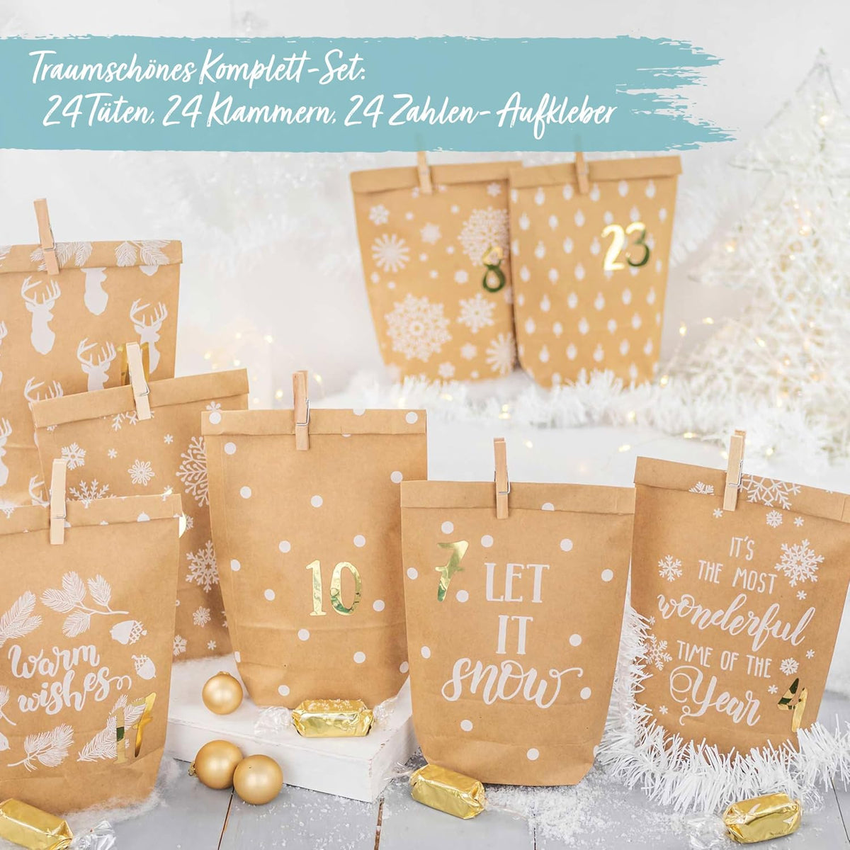 Papierdrachen DIY kalendarz adwentowy do wypełnienia – 24 drukowane