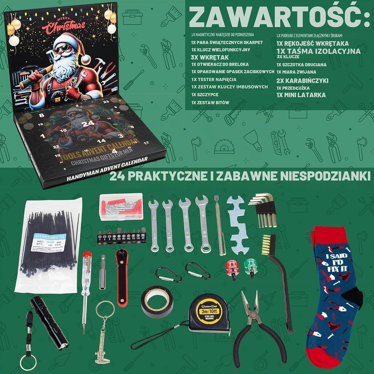 KreativeKraft Tools Kalendarz adwentowy 2026 – 24 narzędzia