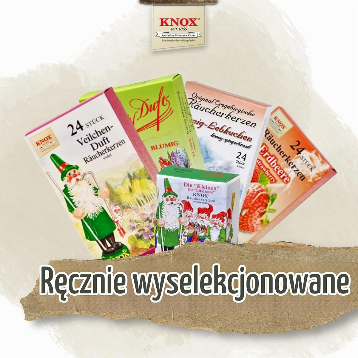 KNOX Knox Kalendarz adwentowy z 24 niebiańskimi zapachami – Budenzauber 2022 – Made in Germany
