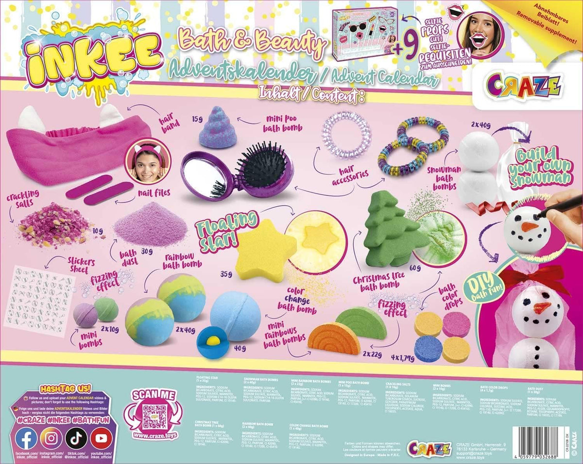 CRAZE Kalendarz adwentowy INKEE 32688 dla dzieci