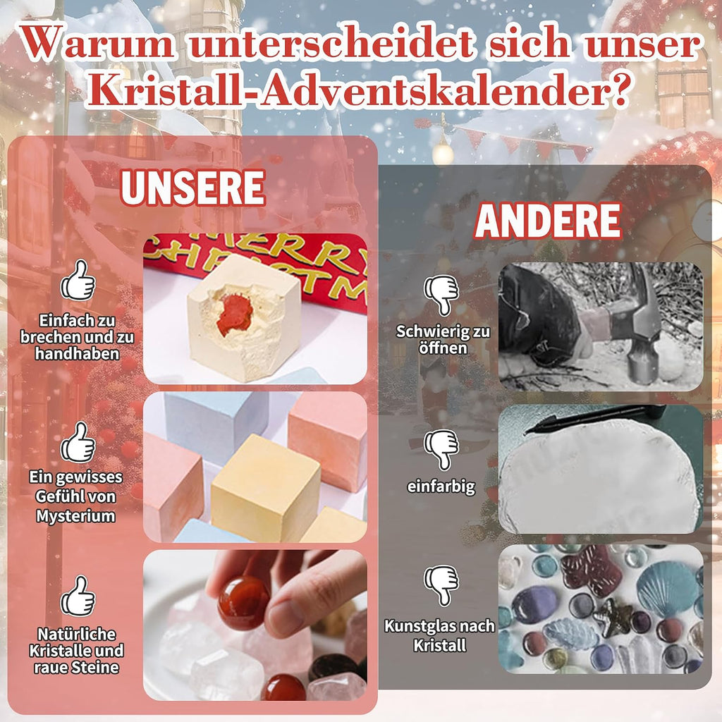 CATCHLUCK Kalendarz adwentowy 2025 dla kobiet – kryształki
