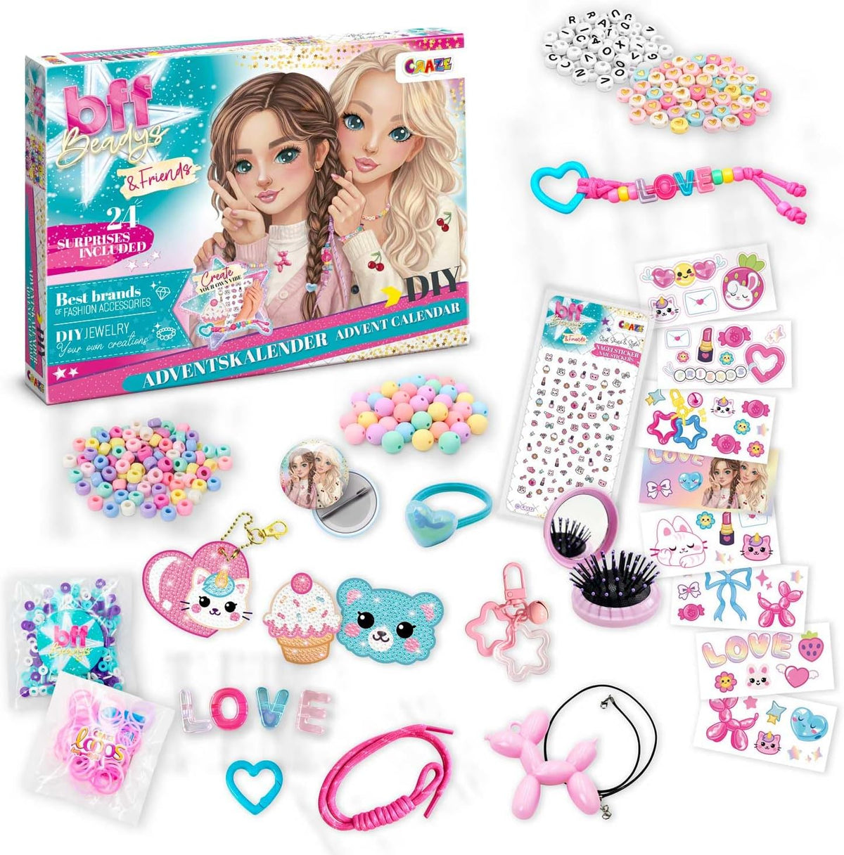 CRAZE CRAZE BFF & Friends kalendarz adwentowy 2026 – biżuteria DIY i kreatywny