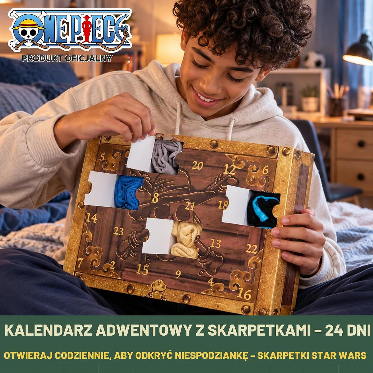 Get Trend Get Trend Jednoczęściowe skarpetki anime kalendarz adwentowy 2026 dla