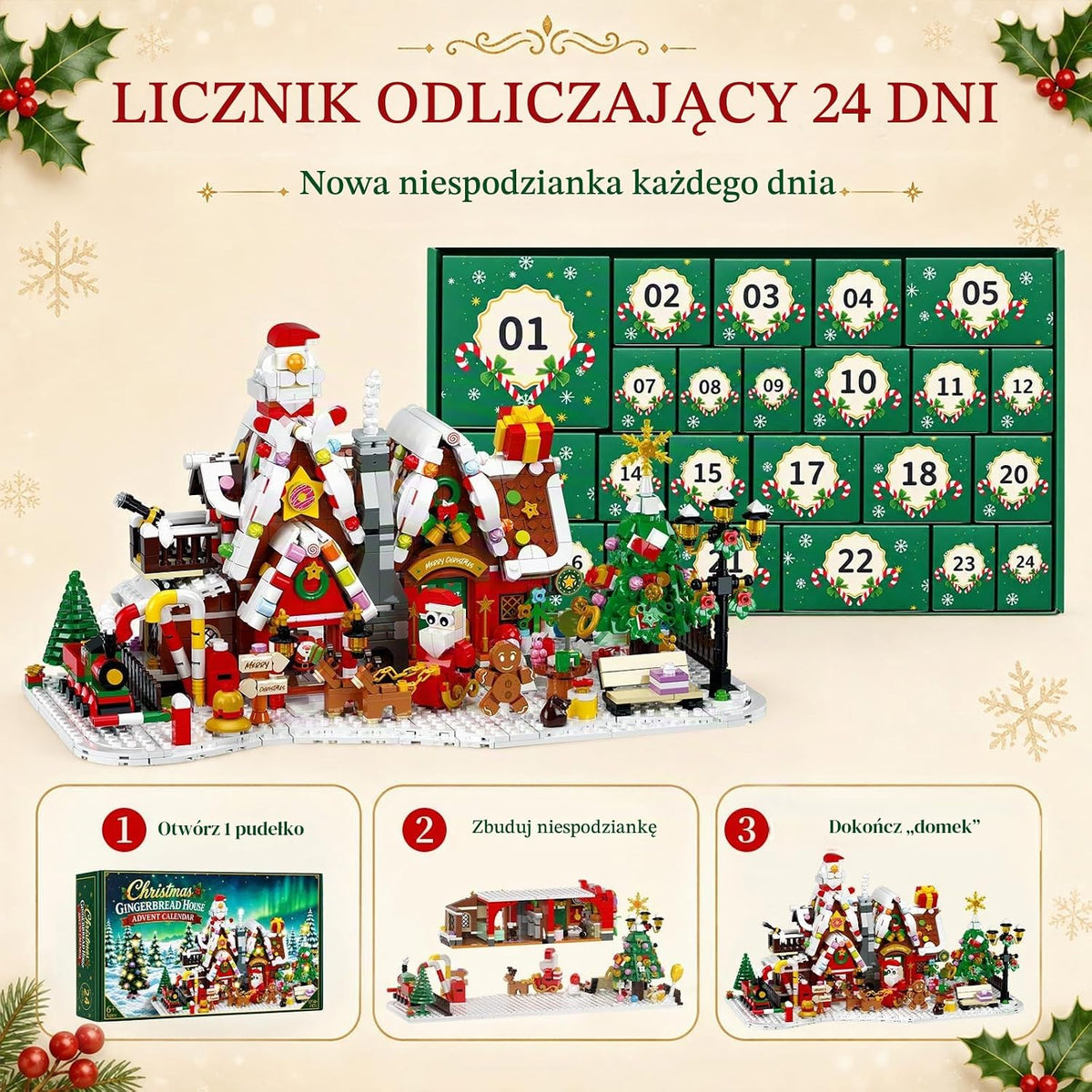 Kalendarz adwentowy TAHAVICE 2026 Zestaw Klocków Budowlanych Dom