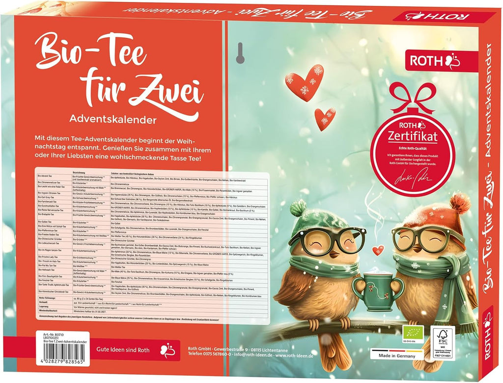 ROTH Kalendarz Adwentowy ROTH Organic Tea dla Dwóch Osób