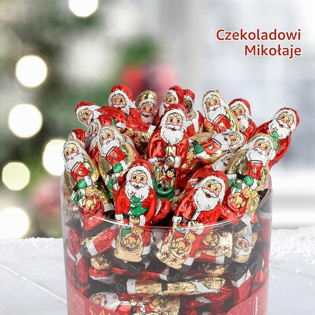 Riegelein Riegelein Solidny Święty Mikołaj w puszce, 525 g (70 sztuk) - Fairtrade czekolada mleczna 