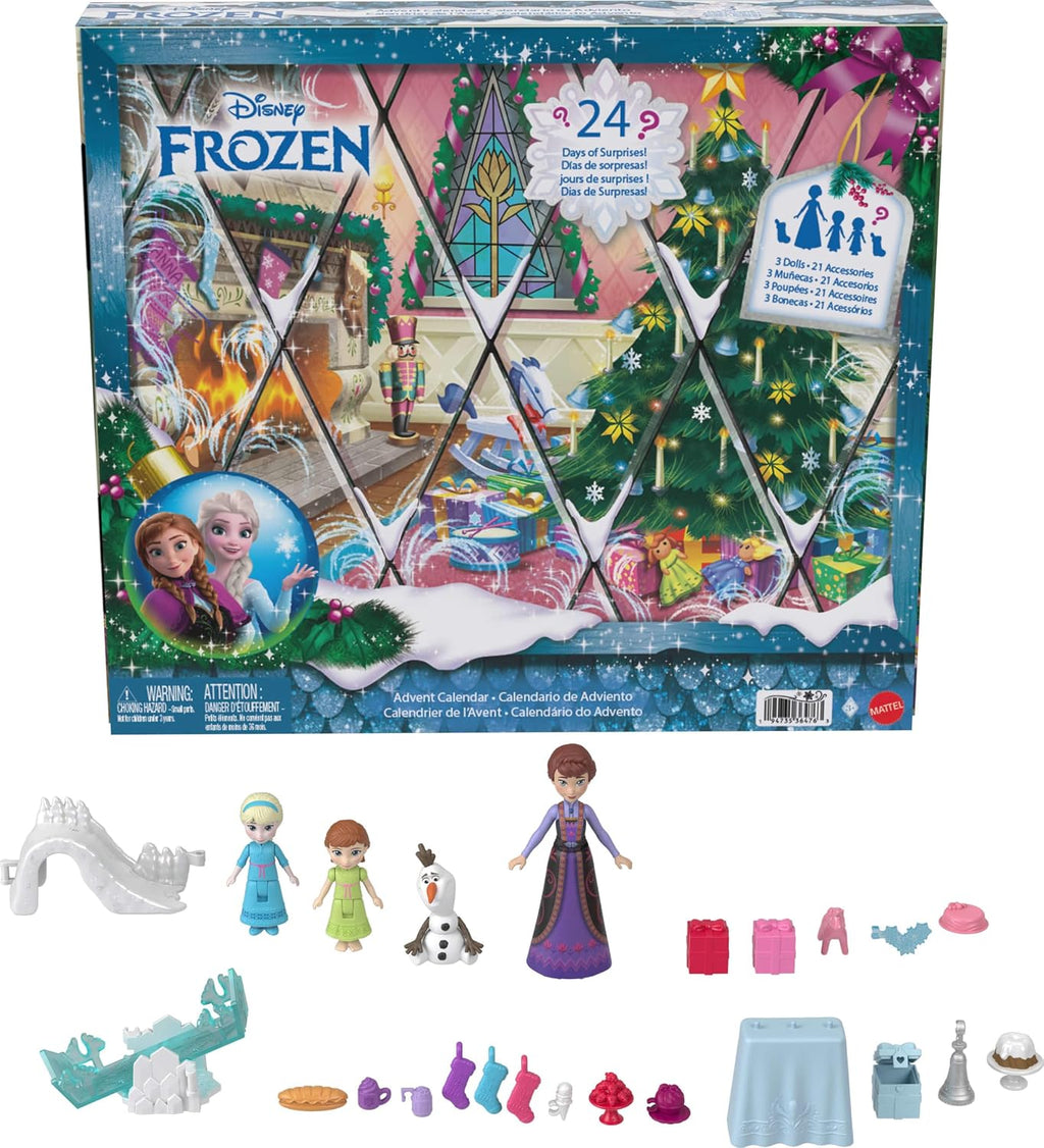Mattel Disney Frozen młoda Anna i Elsa kalendarz adwentowy