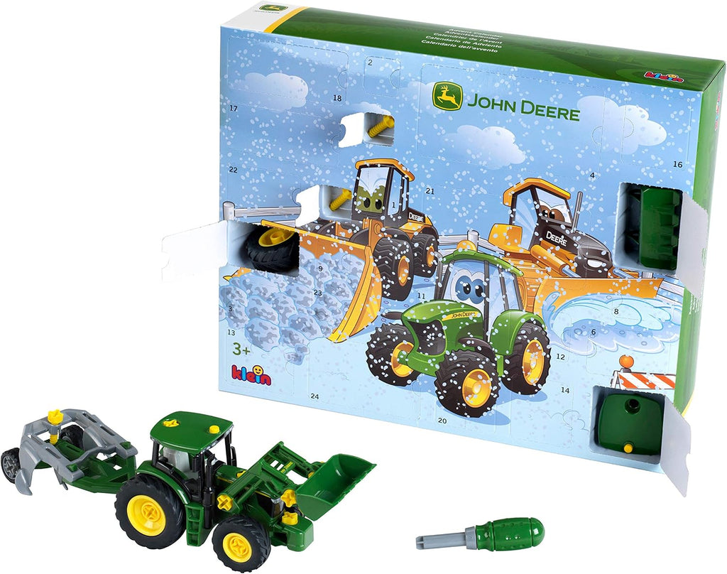 Theo Klein Kalendarz adwentowy traktor John Deere do skręcania