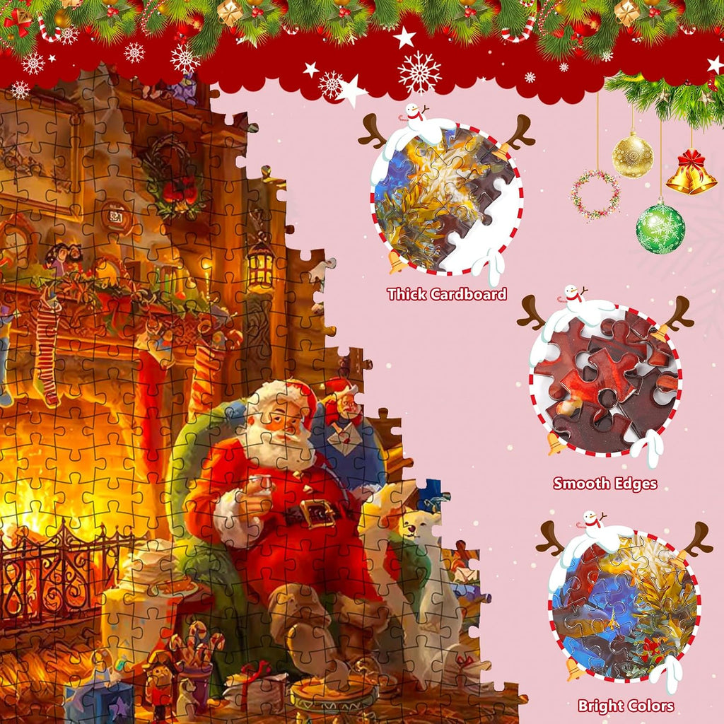 ITMNMNL Puzzle kalendarz adwentowy 2026, kalendarz adwentowy, puzzle, 24 pudełka - 1008 elementów,