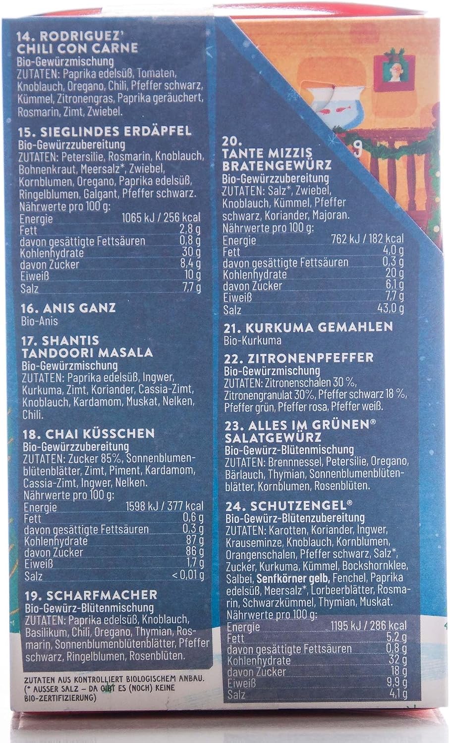 Sonnentor Sonnentor Kalendarz adwentowy z przyprawami, 118 g