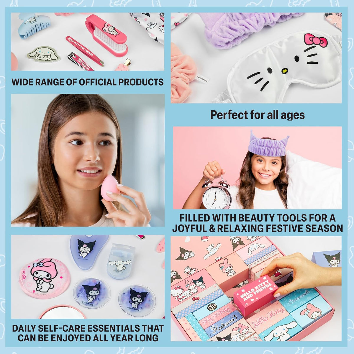 Get Trend Get Trend Hello Kitty Sanrio Kalendarz adwentowy 2025, Zestaw upominkowy dla kobiet i nast