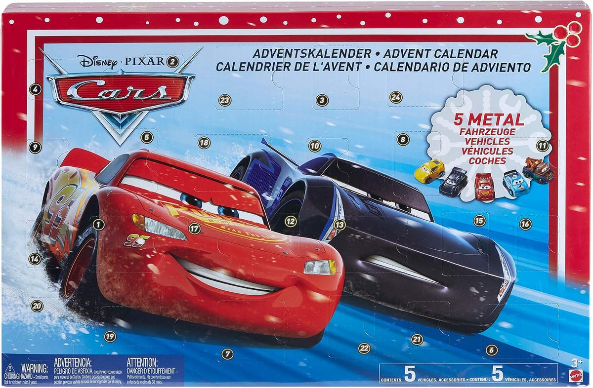Mattel Disney Cars GBV45 Disney Pixar Cars kalendarz adwentowy wielokolorowy