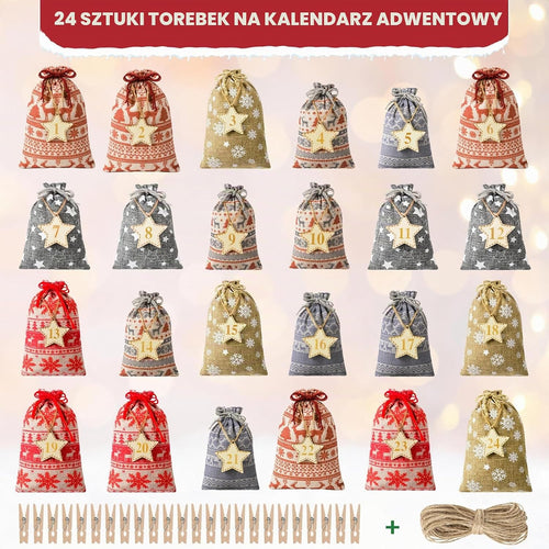 CANCJ Kalendarz adwentowy do napełniania – 24 sztuki