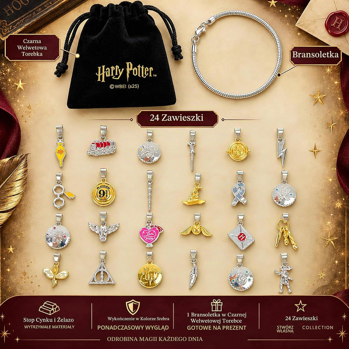 Get Trend Kalendarz adwentowy z zawieskami Harry Potter od Get Trend
