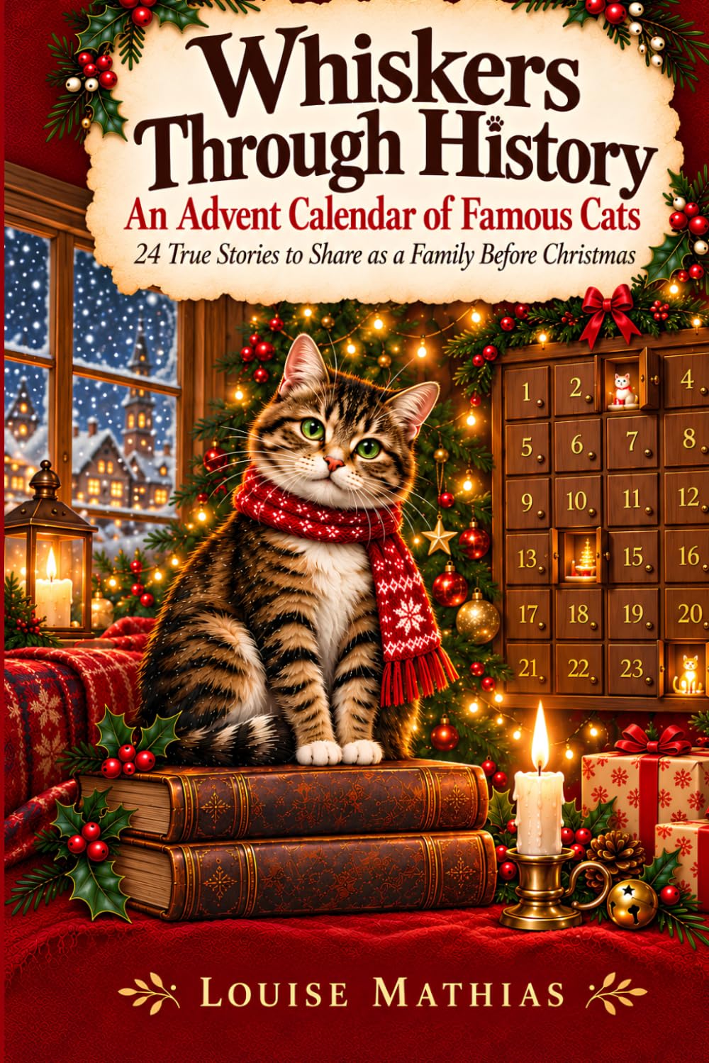 Wydanie: Angielski Louise Mathias (Autor), LVEB Creations (Wydawca) Format: Miękka oprawa Whiskers Through History: 24 True Stories of Famous Cats: A Christmas Advent Calendar for 