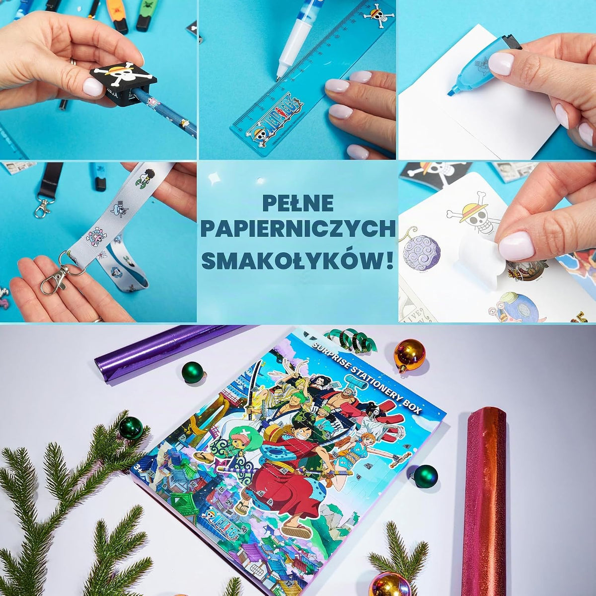 One Piece Kalendarz adwentowy – 24 gadżety i artykuły papiernicze