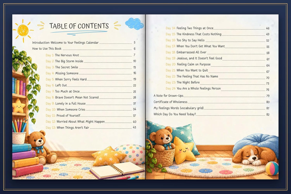 Wydanie: Angielski Toni Sonnenberg (Autor) Format: Miękka oprawa Emotions Advent Calendar for Kids: 24 Days of Illustrated Stories and Gentle Activities Fo