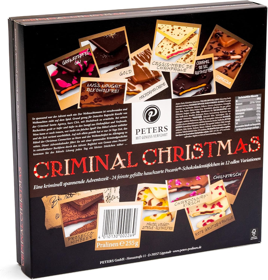 Peters Mit Genuss verführt Peters kalendarz adwentowy "Criminal Christmas", 1 opakowanie (1 x 255 g) to wyjątkowy pre