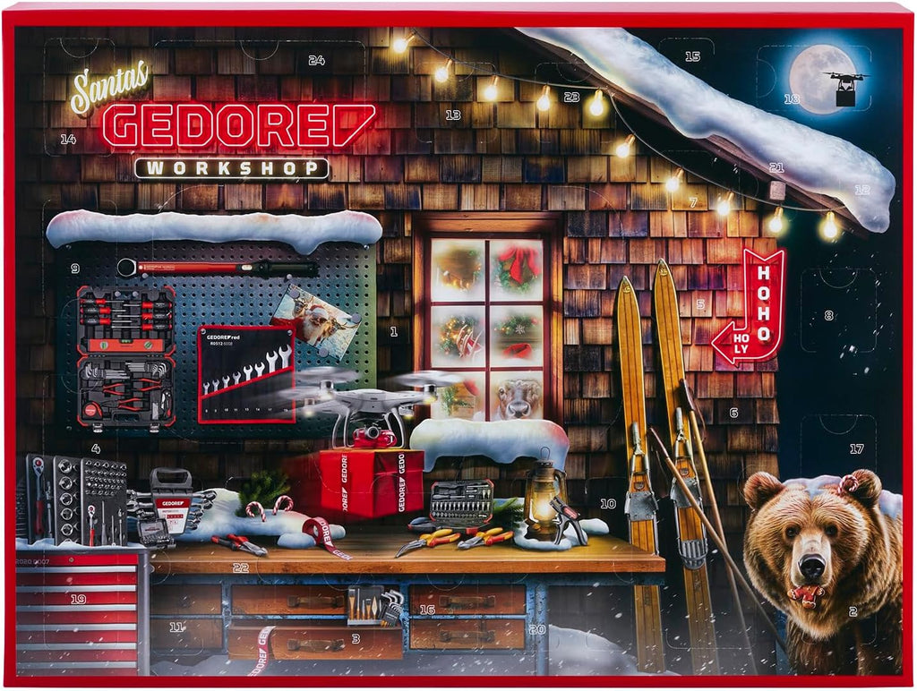 Gedore Red Kalendarz adwentowy z narzędziami – 51 elementów w walizce