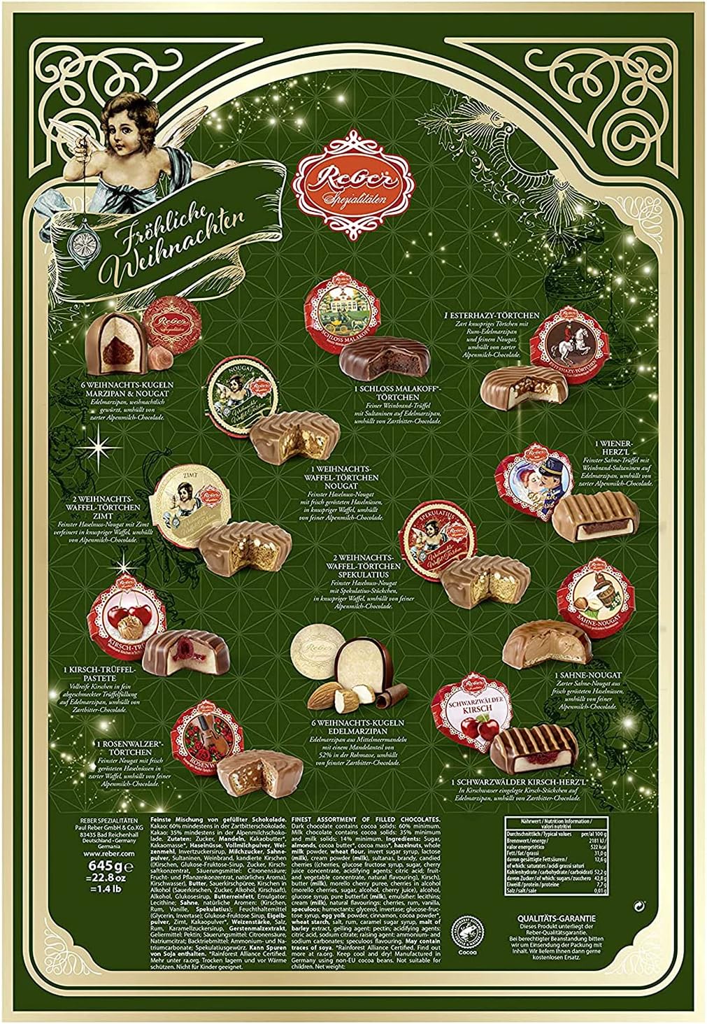 Reber Reber - Kalendarz Adwentowy ze Słodkościami - 645g