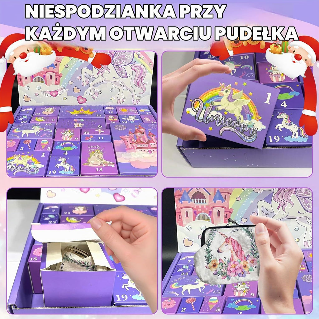 TZEKING Kalendarz adwentowy z jednorożcem