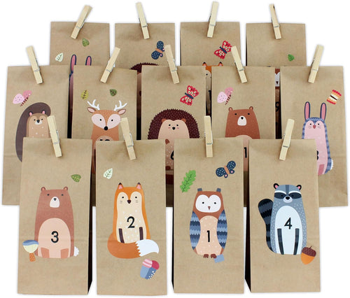 Papierdrachen DIY kalendarz adwentowy do wypełnienia – Zwierzęta