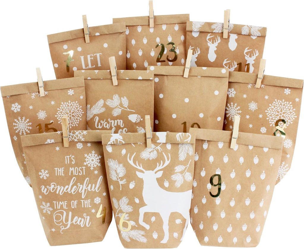 Papierdrachen DIY kalendarz adwentowy do wypełnienia – 24 drukowane