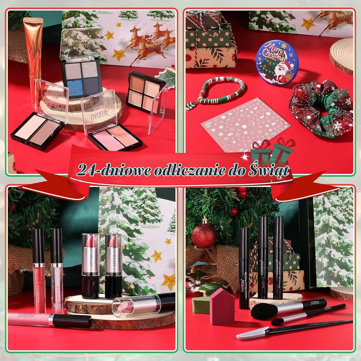 Prreal Kalendarz adwentowy Beauty – 24 kosmetyki do makijażu