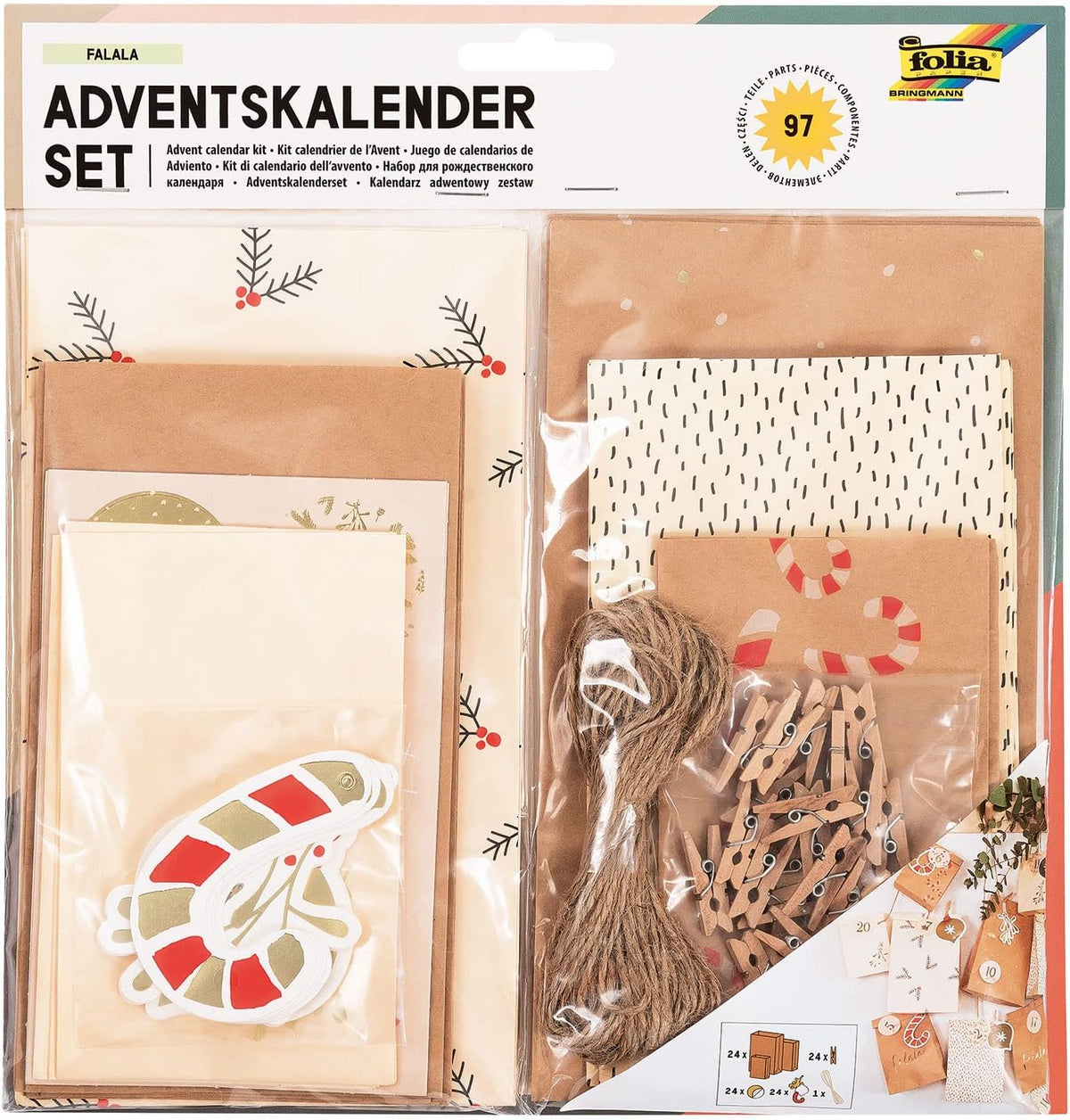 Folia 9383 – zestaw kalendarza adwentowego "Falala"