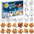 AIQII Kalendarz Adwentowy 2027 Puzzle Gry dla Dzieci i Dorosłych 24 Dni